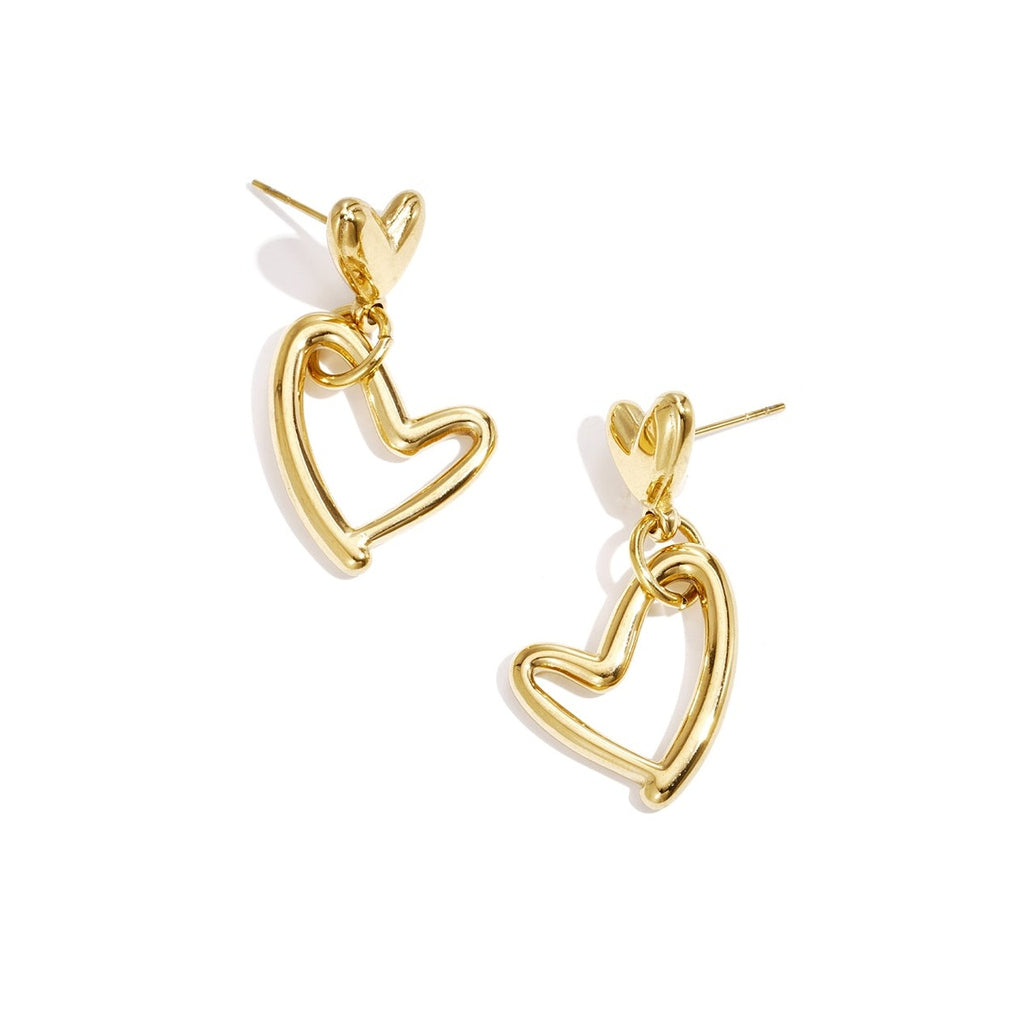 Oorbellen hangende harten vol en leeg