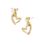 Oorbellen hangende harten vol en leeg