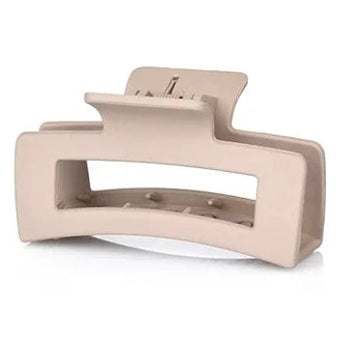 Rechthoek haarklem in beige - luxe haaraccessoire Mimelle