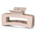 Rechthoek haarklem in beige - luxe haaraccessoire Mimelle