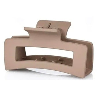 Rechthoek haarklem in taup - luxe haaraccessoire Mimelle