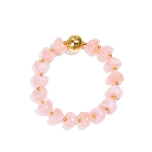 Armband Statement Heart lichtroze - Mimelle sieraden