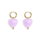 Earrings with heart-shaped beads