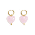 Earrings with heart-shaped beads