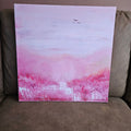 Schilderij, pink flamingo
