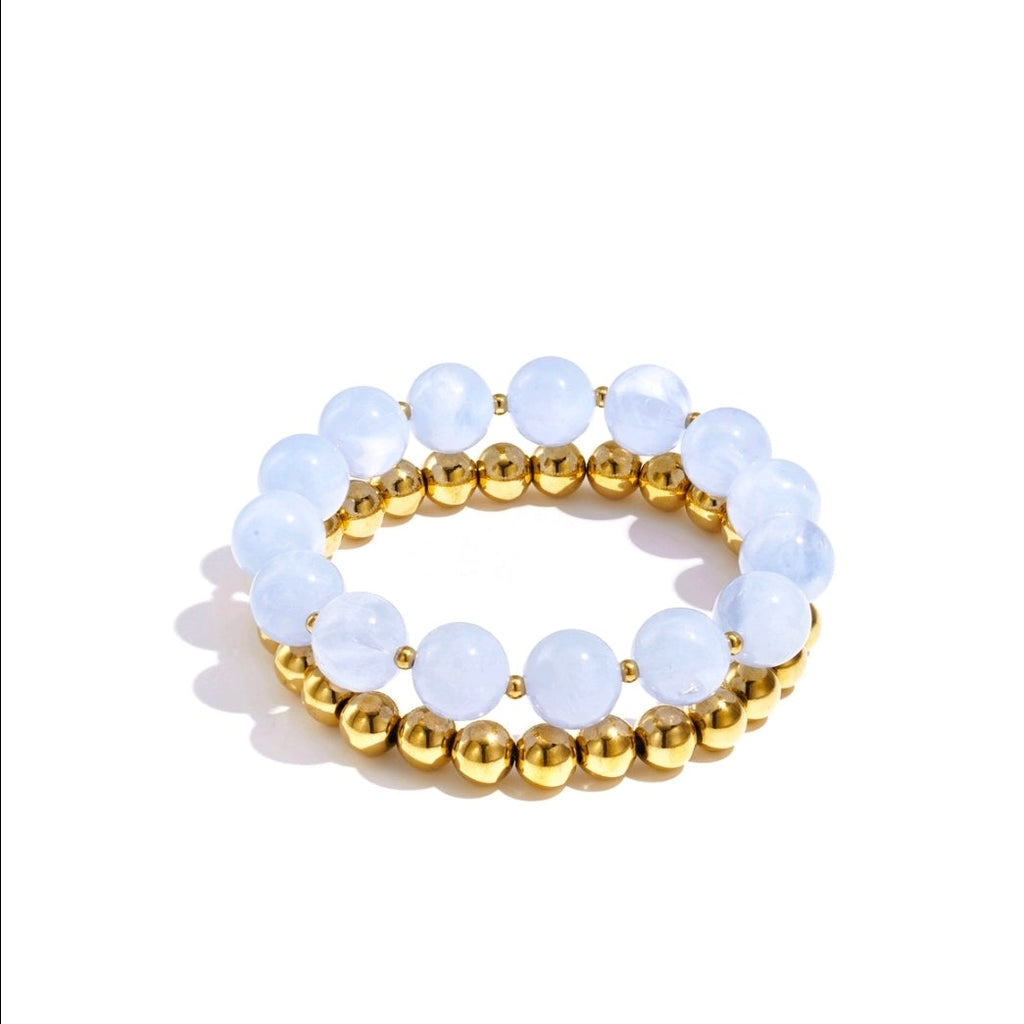 Armband set blauw - Elegante armbanden Mimelle