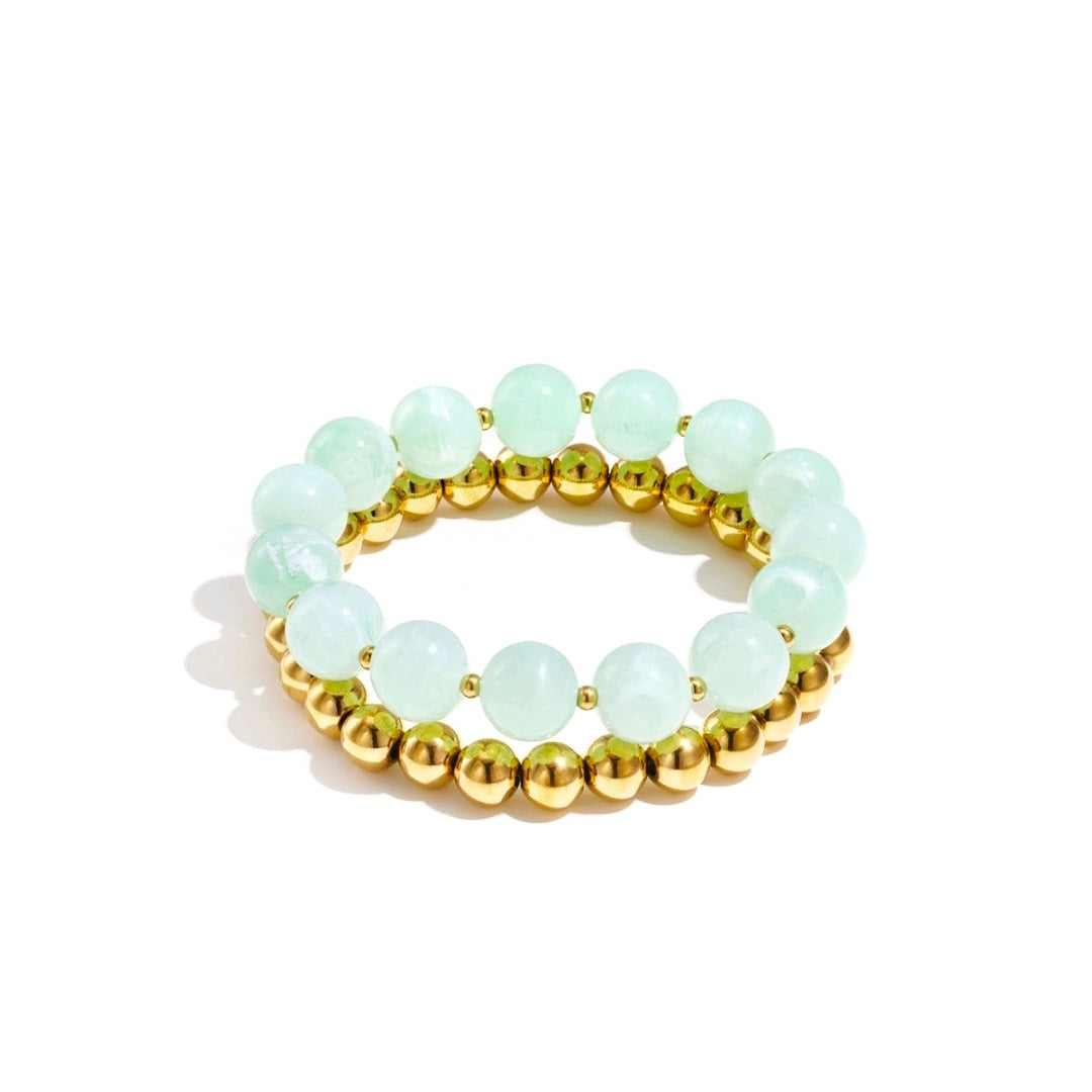 Armband set groen - Elegante armbanden Mimelle