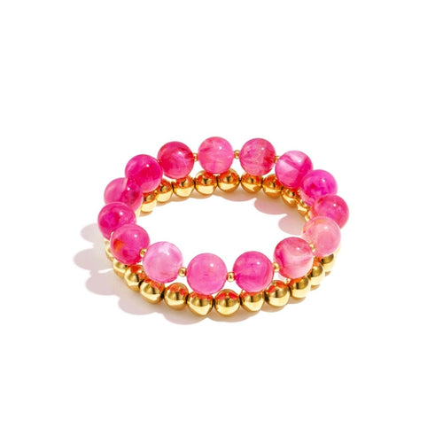 Armband set roze - Elegante armbanden Mimelle