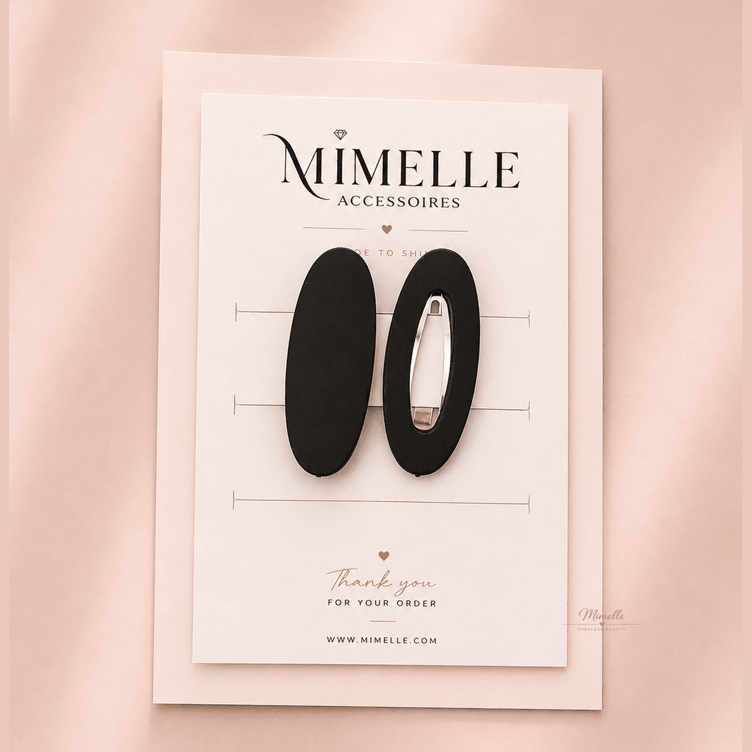 Zwarte Ovale Clip – Noir